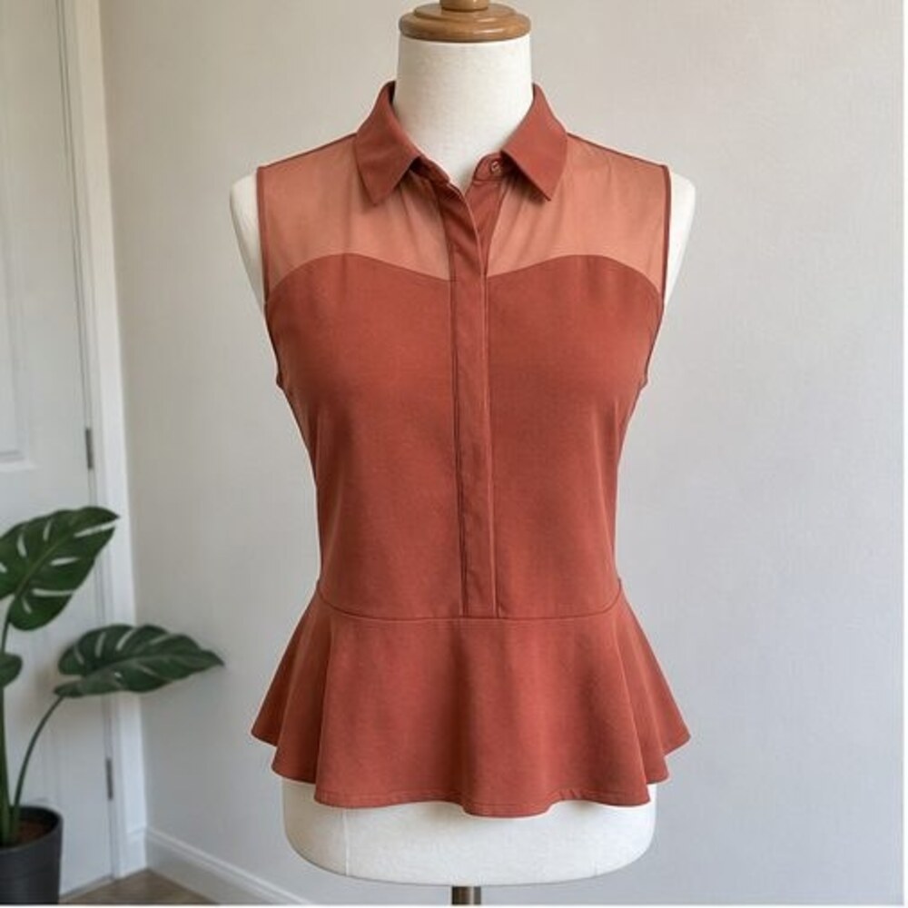 Rust Button Blouse